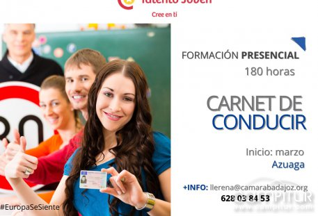 Curso gratuito para obtener el carnet de conducir en Azuaga  