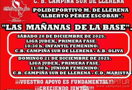 C.B. Campiña Sur de Llerena: se juega la novena jornada de la competición JUDEX-FEXB 2025/26