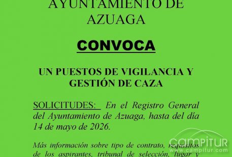 Azuaga abre una plaza para el coto de La Sierra