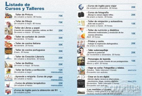 Abierto el plazo de inscripción para los nuevo cursos y talleres de la Universidad Popular de Llerena 